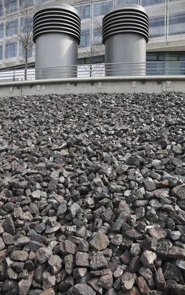 Foto Einer Kommerziellen Baustelle Mit Bauhintergrund — Stockfoto