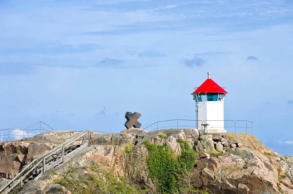 Lighthouse Harbour Lysekil Bohuslan Sweden — Stock Photo, Image