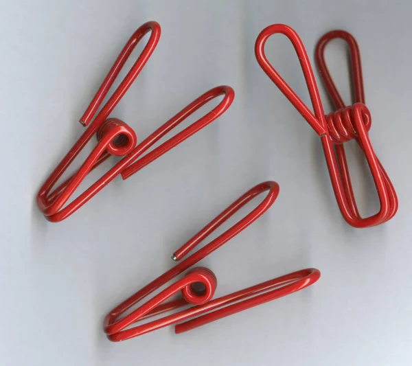 Red Clip Close Shot — Stock Photo, Image