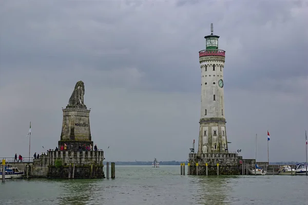 Foto Puerto Entrada Lindau Lago Constanza — Foto de Stock