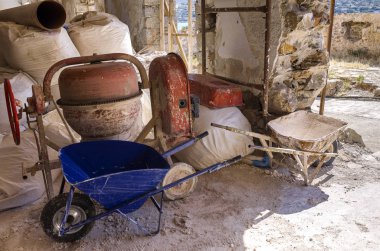 Şantiye fotoğraf inşaat arka plan ile