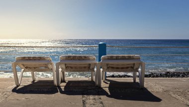 plaj sandalyeleri açık yakın çekim fotoğraf