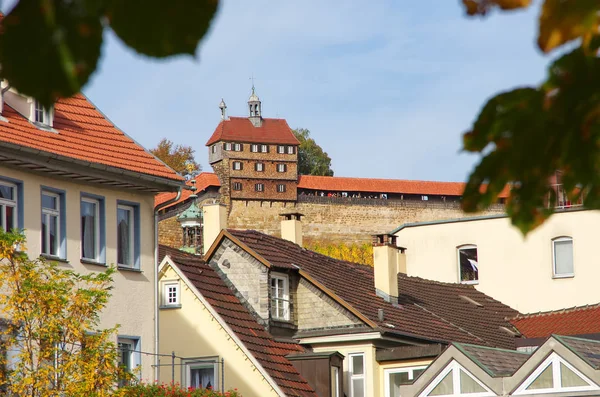 Esslingen Cerca Stuttgart Alemania Vista Las Murallas Históricas Ciudad Parte — Foto de Stock