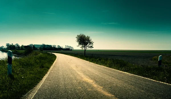 Deutsche Autobahn Bei Tag — Stockfoto