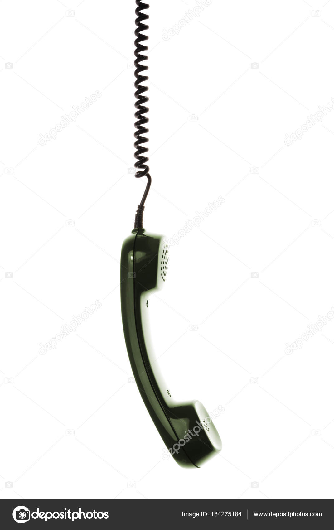 Isolated Telephone Receiver Cable Stock Photo by ©CHROMORANGE 184275184