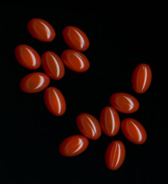 Q 10 kapsül, yakın çekim. Doku, arka plan