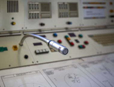 Modern mikrofon ofis, yakın çekim