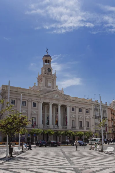 Foto Einer Alten Kirche Der Stadt Cadiz Spanien — Stockfoto