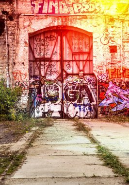 şehirde eski Sanayi Fabrikası'nın fotoğraf