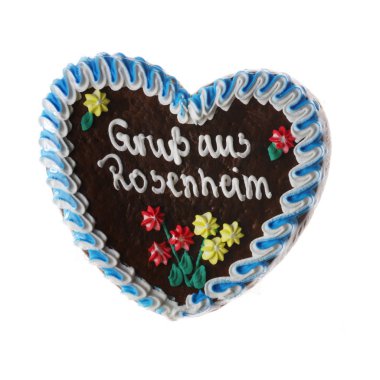 lezzetli renkli Gingerbread kalp Close-Up