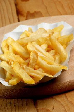 kızartma patates tuz ile yakın çekim fotoğraf 