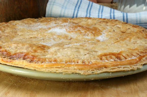 Gâteau Aux Fruits Aux Pommes Gros Plan — Photo