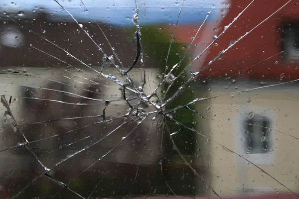 Kırık Pencereyi Kapatmak Atış — Stok fotoğraf
