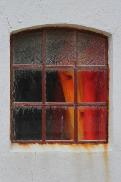 Yüz Içinde Pencere Yakın Atış — Stok fotoğraf