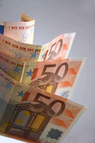 set of colorful euro banknotes, close-up