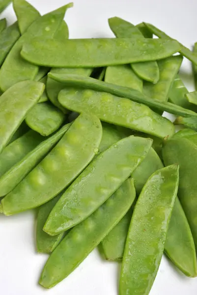 Mangetout Biologico Fresco Noto Anche Come Pisello Scatto Zucchero — Foto Stock