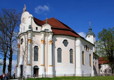 Bavyera Wieskirche ünlü kilise
