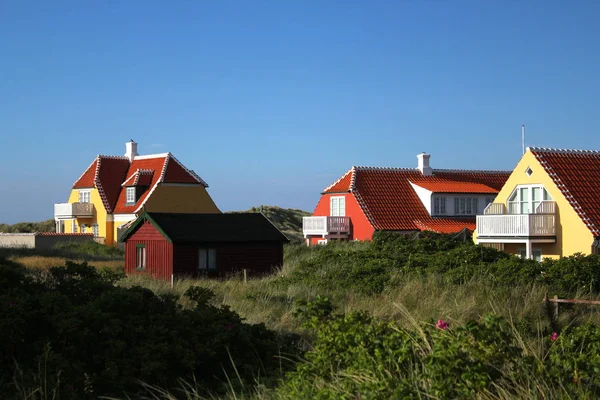 Kleurrijke Heuvel Zonnige Dag Gammel Skagen Denemarken — Stockfoto