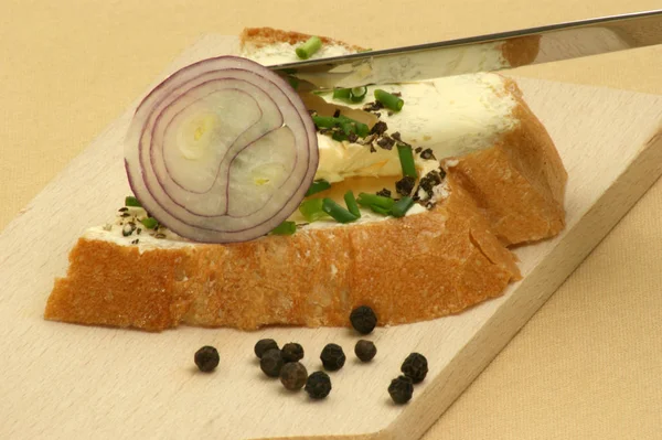 Close Photo Fresh Whole Meal Bred Butter — Stock Photo, Image