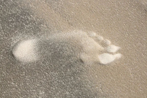 在沙上的痕迹 — 图库照片