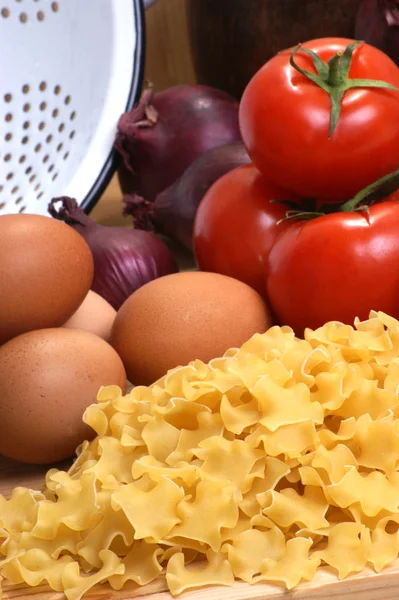 Zutaten Für Hausgemachte Nudeln Der Italienischen Küche — Stockfoto