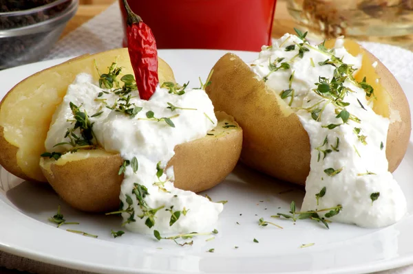 Patates peynir ile yakın çekim
