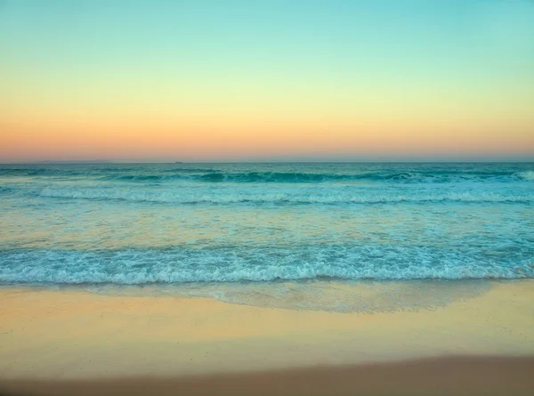 Stile Retrò Stile Istantaneo Della Macchina Fotografica Foto Una Spiaggia — Foto Stock