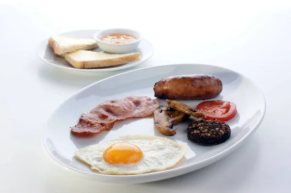 Παραδοσιακό Ιρλανδέζικο Πρωινό Ένα Μεγάλο Πιάτο — Φωτογραφία Αρχείου