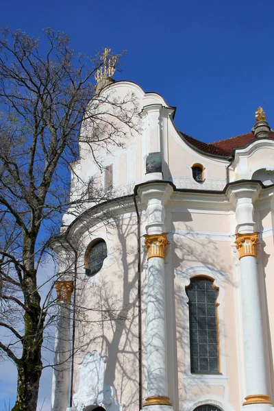 Foto Antikens Berömda Kyrka Bayern Wieskirche — Stockfoto
