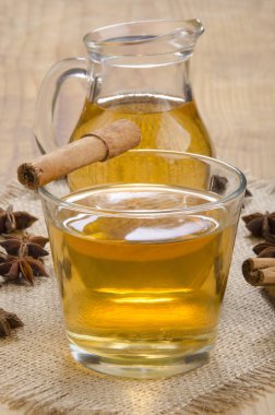 sıcak elma tarçın ile cam sopa