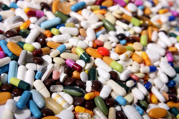 Красочные Лекарства Текстура Таблетки Крупным Планом — стоковое фото