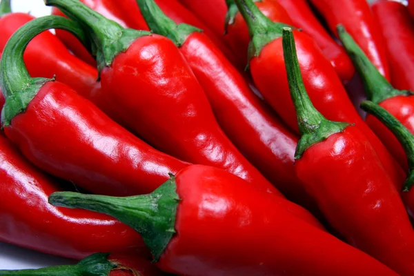 Piros Chili Paprika Háttér Makró — Stock Fotó