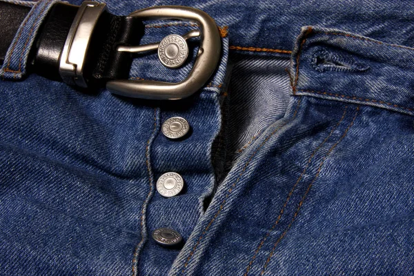 Jeans Närbild Skott — Stockfoto