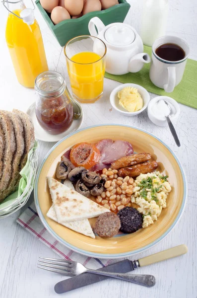 Παραδοσιακό Πρωινό Στην Βόρεια Ιρλανδία Ulster Fry Ένα Πιάτο — Φωτογραφία Αρχείου