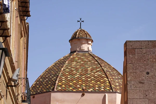 Iglesias Casco Antiguo Ciudad Con Iglesia Cerdeña Italia Europa — Foto de Stock