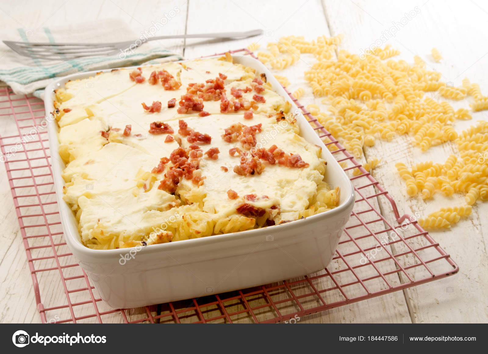 Authentic Hungarian Noodle Casserole Grilled Bacon Cottage Cheese