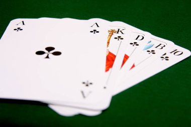 Poker kartları yakın atış 