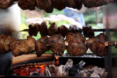 close-up photo of grilled tasty meat clipart