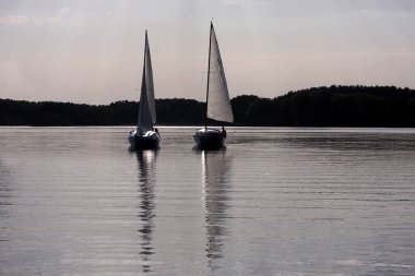 Yelken gemi su Harbor fotoğrafı