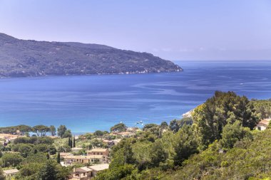Procchio Köyü, Kuzey kıyısı, Elba, Toskana, İtalya, Europe yakınındaki manzara