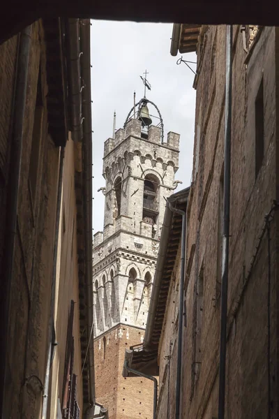 Torre Del Mangia Una Torre Siena Región Toscana Italia — Foto de Stock