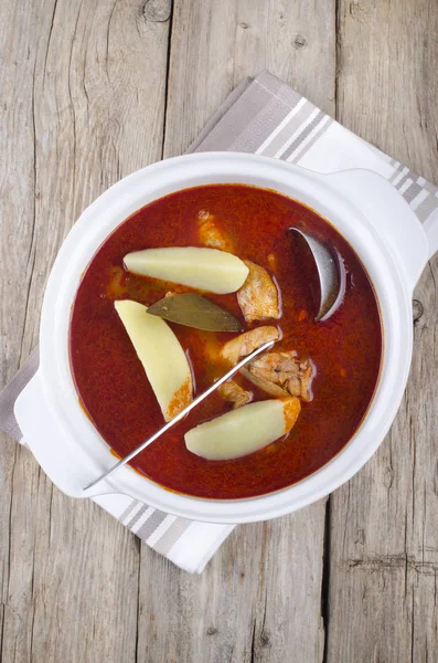 Terrine Paprika Chicken Thighs Potatoes — Stock Photo, Image