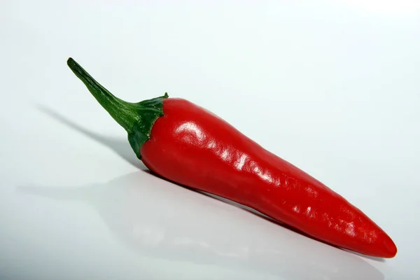 Pimiento Rojo Aislado Sobre Fondo Blanco Primer Plano — Foto de Stock