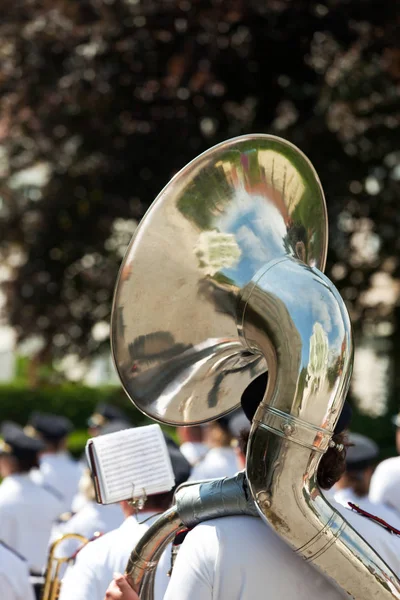 Tuba Freien Nahaufnahme — Stockfoto