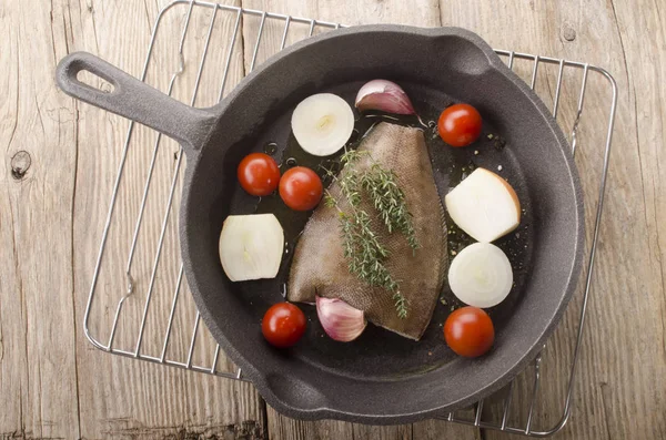 Close Tasty Homemade Hungarian Lunch Fresh Onion Fish — Stock Photo, Image