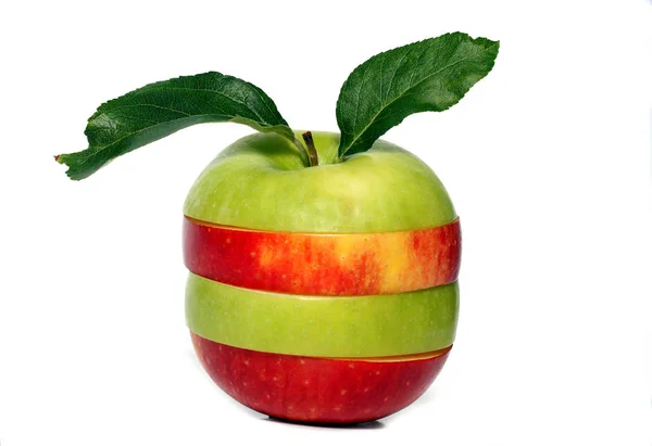 背景に新鮮な生のリンゴ果実のクローズ アップ 健康的な栄養の概念 — ストック写真