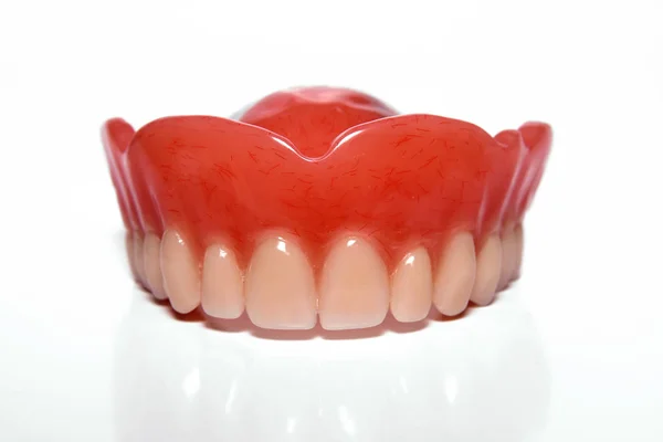 Foto Ravvicinata Del Modello Plastica Dentale Con Denti — Foto Stock