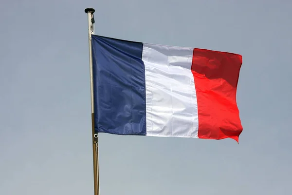 Прапор Французької Крупним Планом Постріл — стокове фото