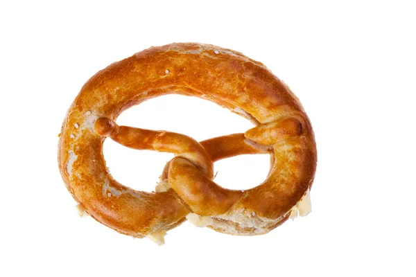 Isolado Doce Pretzel Fundo Branco — Fotografia de Stock