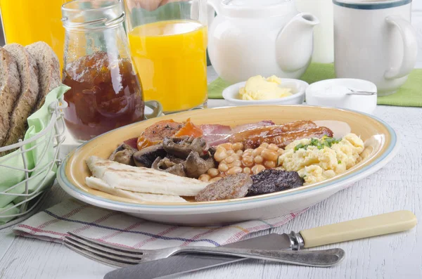Παραδοσιακό Πρωινό Στην Βόρεια Ιρλανδία Ulster Fry Ένα Πιάτο — Φωτογραφία Αρχείου